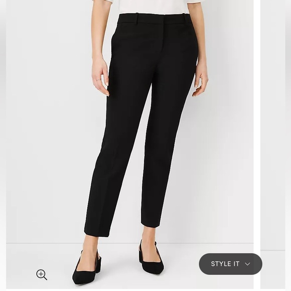 Ann Taylor The Ankle Pant In Bi-Stretch - Curvy Fit 4 Petite - Picture 1 of 9